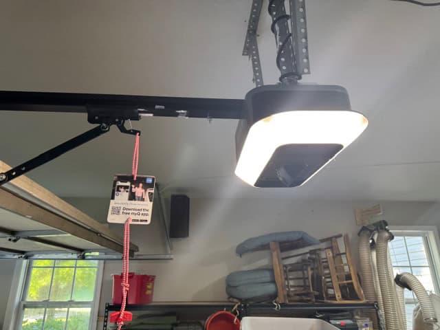 Garage Door Opener in a garage that was installed by Georgia Garage Solutions
