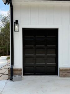 Black, Steel garage door